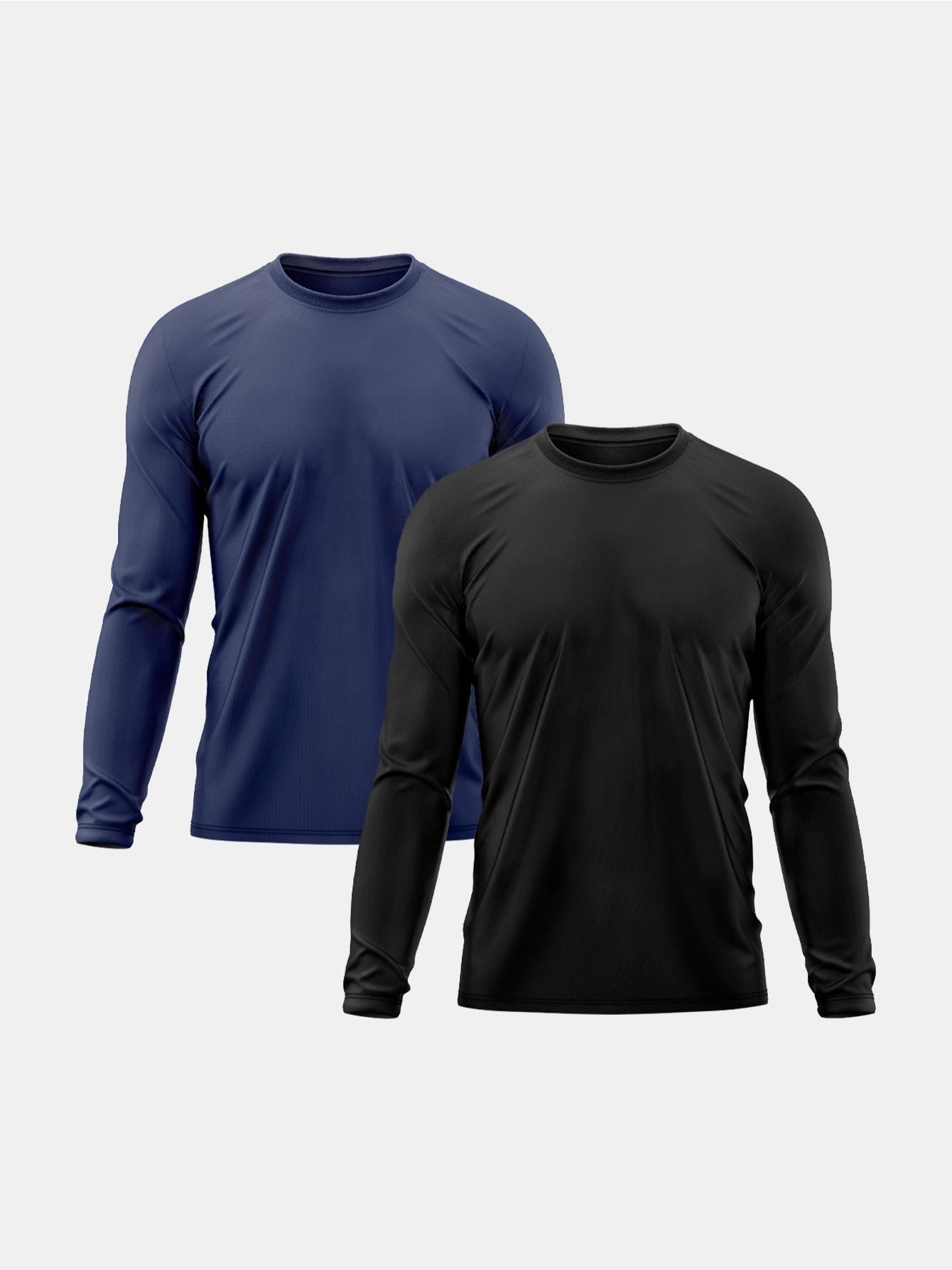 Pacote com 2 Camisetas Masculinas de Manga Comprida – Proteção UV e Efeito Segunda Pele