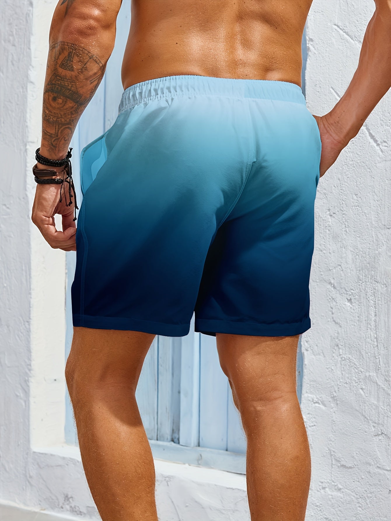 Calções Desportivos Masculinos Casuais e Elegantes – Estampa Degradê