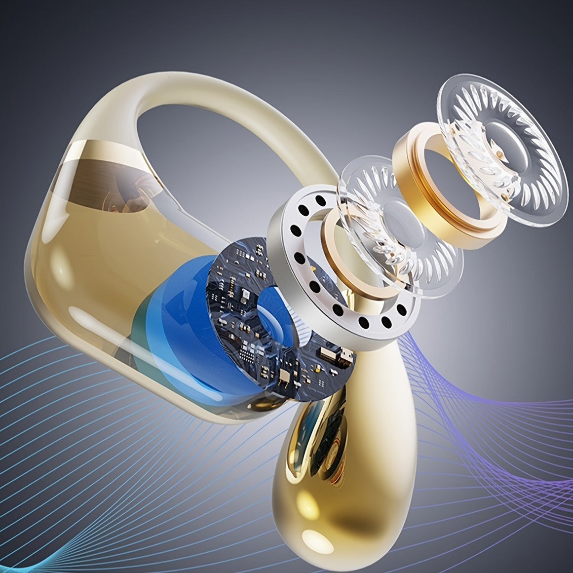 Novo fone de ouvido sem fio Senyang True Wireless On-ear para música, graves Hi-Fi, som estéreo 9D, chamadas em HD, compatível com Android e iPhone, fones de ouvido esportivos, fones de ouvido inteligentes